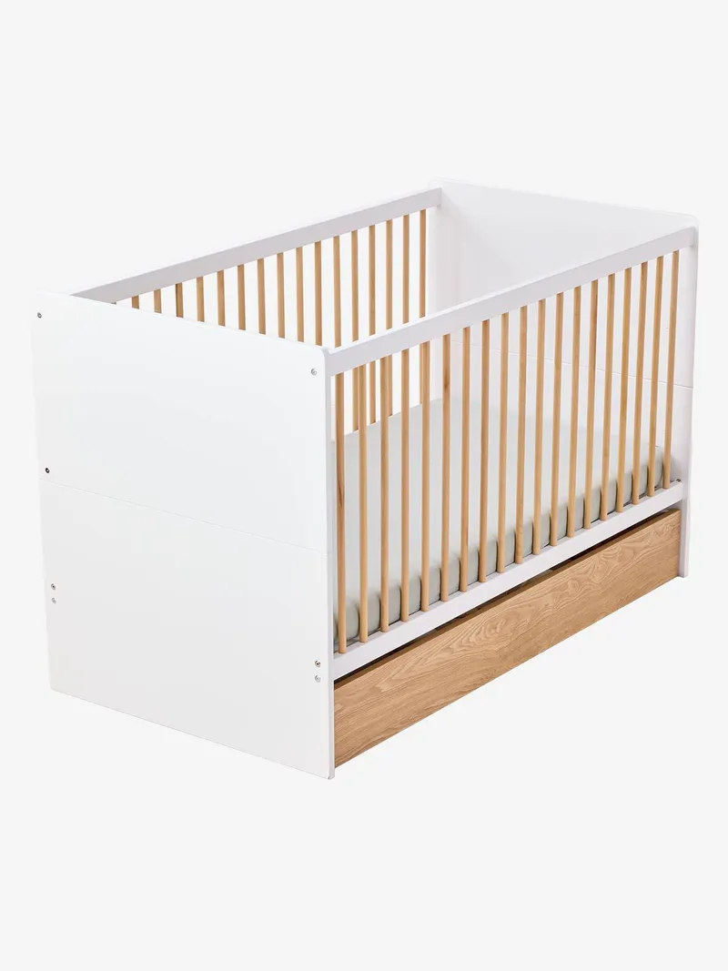 Vertbaudet Mitwachsendes Babybett EDEN 70x140 cm, Weiß, – Produktbild 2 von 4