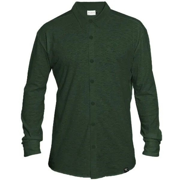 The Driftwood Tales The Driftwood Tales Club&Axe Slub Jersey Hemd, Army, – Produktbild 4 von 5