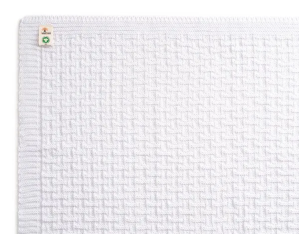 Sonnenstrick Sonnenstrick Babydecke Karostrickmotiv, Weiß, – Produktbild 3 von 5