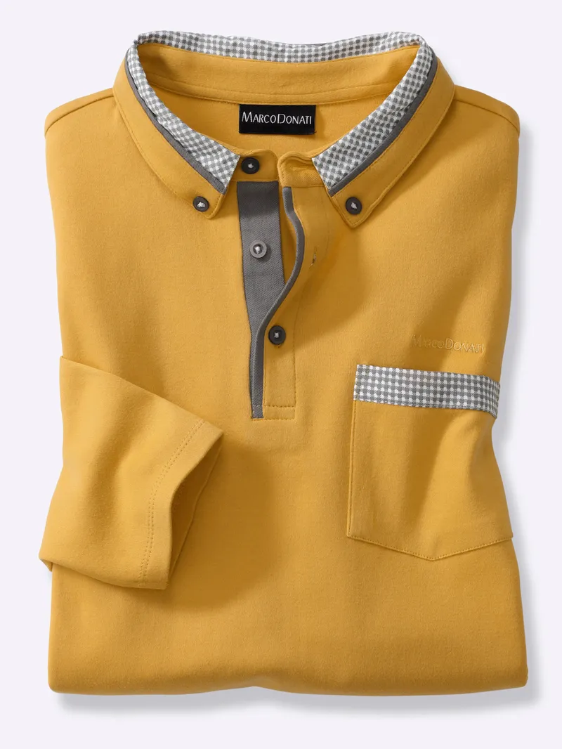 marco donati Langarmshirt ocker, Ocker, – Produktbild 1 von 2