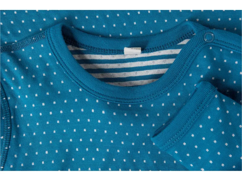 Leela Cotton Leela Cotton Baby und Kinder Langarmshirt zum Wenden Pünktchen, Blau, – Produktbild 2 von 2
