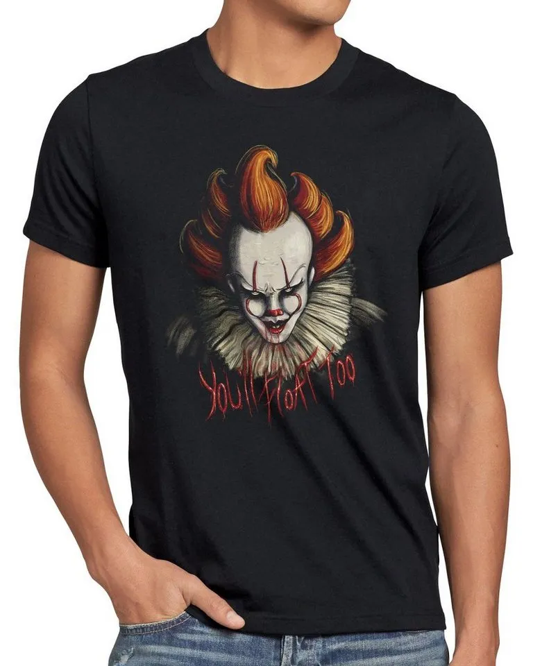 style3 T-Shirt Not Another Clown pennywise es horrorfilm halloween stephen king, Schwarz, – Produktbild 2 von 3