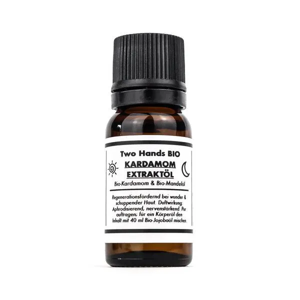 Two Hands BIO Two Hands BIO Kardamomextraktöl mit Bio-Kardamom & Bio-Jojobaöl - 2,5% Extrakt - Bio Vegan – Produktbild 1 von 1
