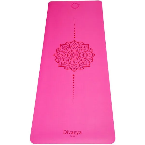 Divasya Divasya Yogamatte Naturkautschuk | rutschfester japanischer Grip | 6 Farben | Gurt & Hülle, Pink cherry blossom, – Produktbild 1 von 4