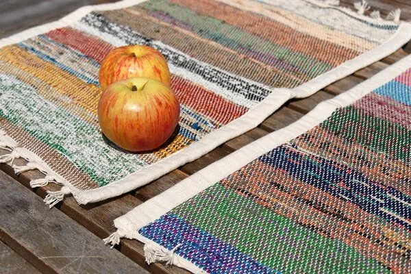 Himal Hemp Himal Hemp Tischset aus wildem Hanf oder Recycle-Sari, handgewebt – Produktbild 4 von 7