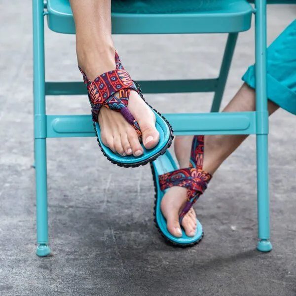 Gumbies Gumbies Slingbacks - Nachhaltige Zehensandalen, Türkis (vintage), – Produktbild 4 von 4