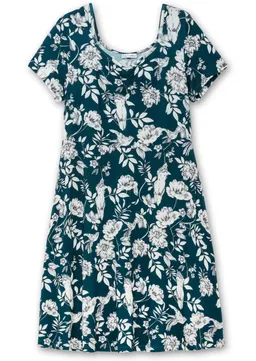 sheego by Joe Browns Jerseykleid dunkelpetrol-gemustert – Produktbild 1 von 1