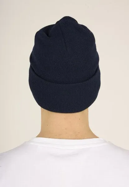 KnowledgeCotton Apparel KnowledgeCotton Apparel Mütze - LEAF Beanie organic wool - GOTS, Blau (total eclipse), – Produktbild 4 von 4