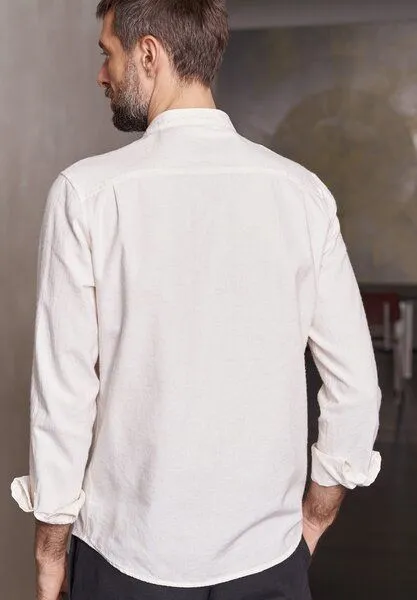 About Companions About Companions Flannel Hemd NATHAN aus Bio-Baumwolle, Striped white, – Produktbild 1 von 4