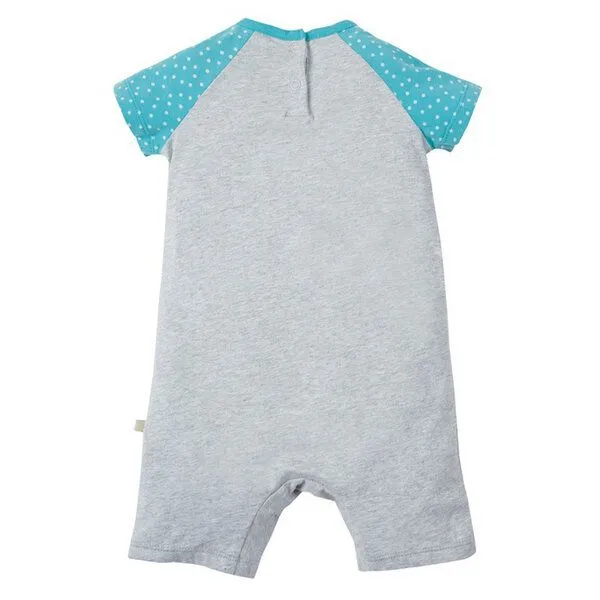 Frugi Frugi Spielanzug Pony - Smiley Summer Romper Grey/Marl/Pony – Produktbild 3 von 4