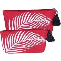 Schönes aus Indochina Schönes aus Indochina 2er-Set Kosmetiktaschen aus Upcycling-Baumwollstoffen – Produktbild 1 von 1