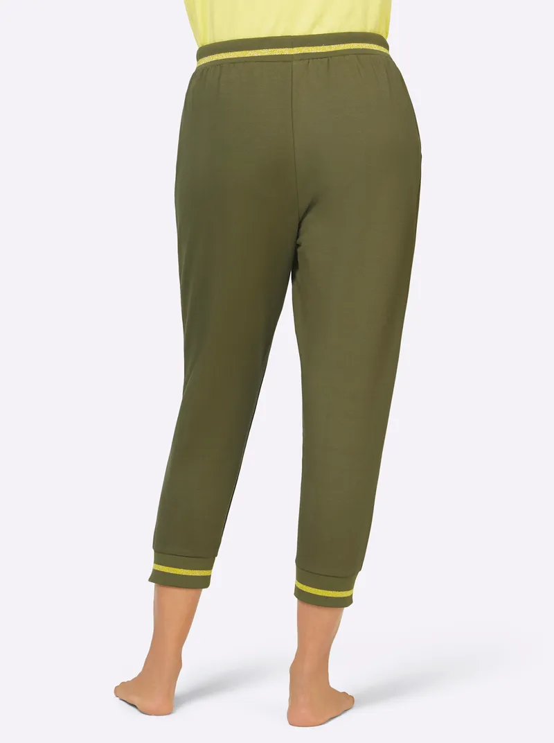 feel good Hose 3/4-lang, Oliv, – Produktbild 2 von 2