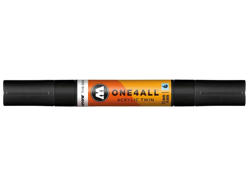 MOLOTOW MOLOTOW Permanent-Marker "One4All Acryl Twin 180" signalschwarz – Produktbild 1 von 1