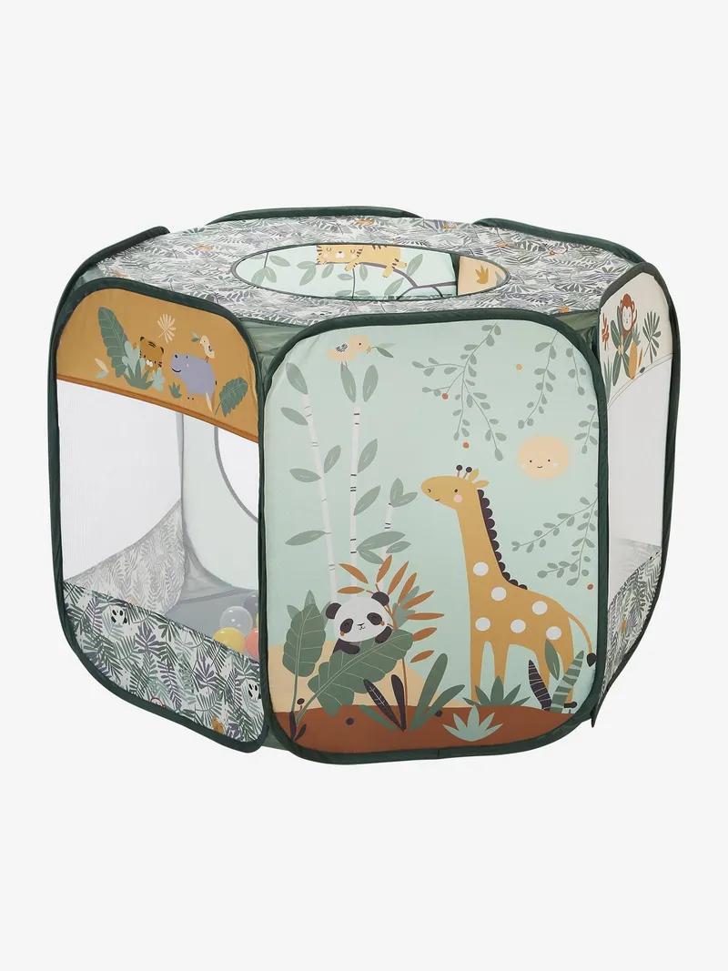 Vertbaudet Baby Bällebad BASIC, Graugrün/tansania, – Produktbild 3 von 4