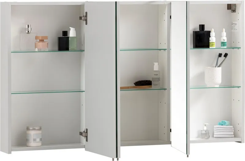 Schildmeyer Spiegelschrank Basic, Spiegelschrank, Made in Germany, B: 120 cm Solide Verarbeitung - Dieses Produkt ist in Deutschland gefertigt, Weiß, – Produktbild 4 von 5