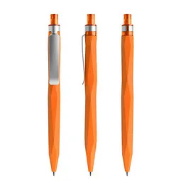prodir prodir® Druckkugelschreiber QS20 Soft Touch PRS Push, blaue Mine, orange – Produktbild 1 von 1
