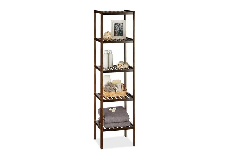 RELAXDAYS RELAXDAYS Badregal Bambus Badregal dunkelbraun, 1-tlg., Braun, – Produktbild 1 von 4