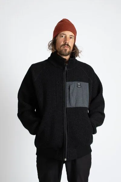 JECKYBENG JECKYBENG The NATURAL WOOLFLEECE - Fleecejacke aus 100% Bio-Schurwolle, Schwarz, – Produktbild 2 von 3