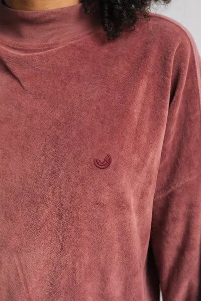 TWOTHIRDS TWOTHIRDS Samt-Sweatshirt Binz, Rose brown, – Produktbild 3 von 3