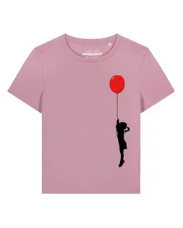 watapparel watapparel T-Shirt Frauen Mädchen mit Luftballon (print) – Produktbild 1 von 1