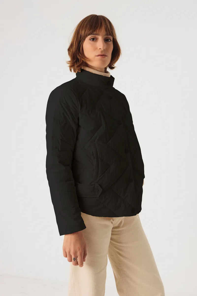 SKFK SKFK Damen vegan Jacke Eira Gepolstert Schwarz, Schwarz, – Produktbild 1 von 2