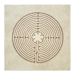 Veskor Cassiopeia Veskor Cassiopeia LABYRINTH VON CHARTRES der Kathedrale Notre-Dame Linoldruck | 40 × 40 cm | Kupfer auf Rosenholz – Produktbild 1 von 1