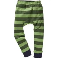 HANS NATUR Kinder Unterhose lang Bio-Baumwolle Blockstreifen Grün Gr. 86/92 – Produktbild 1 von 1