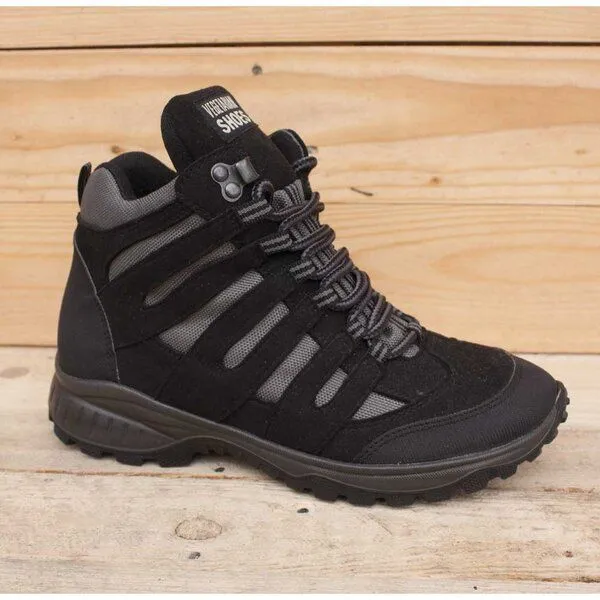 Vegetarian Shoes Vegetarian Shoes Wanderschuhe Approach Mid vegan, Schwarz, – Produktbild 3 von 4