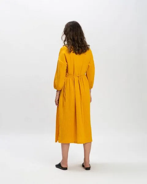 MATONA Matona Wickelkleid aus Musselin für Frauen / Muslin Dress, Marigold, – Produktbild 2 von 4