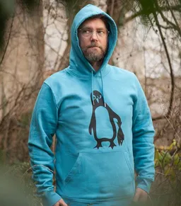 päfjes päfjes Pinguin Paul - Fair Wear Bio Unisex Hoodie / Kapuzenpulli - LightAzur – Produktbild 1 von 1