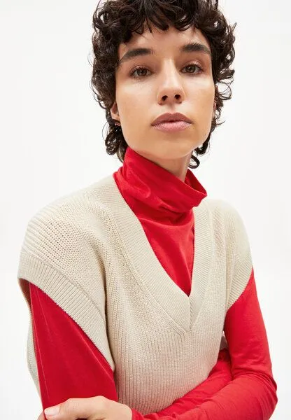 ARMEDANGELS ARMEDANGELS VARNAA SOFT - Damen Pullunder aus Bio-Baumwolle, Undyed, – Produktbild 3 von 4