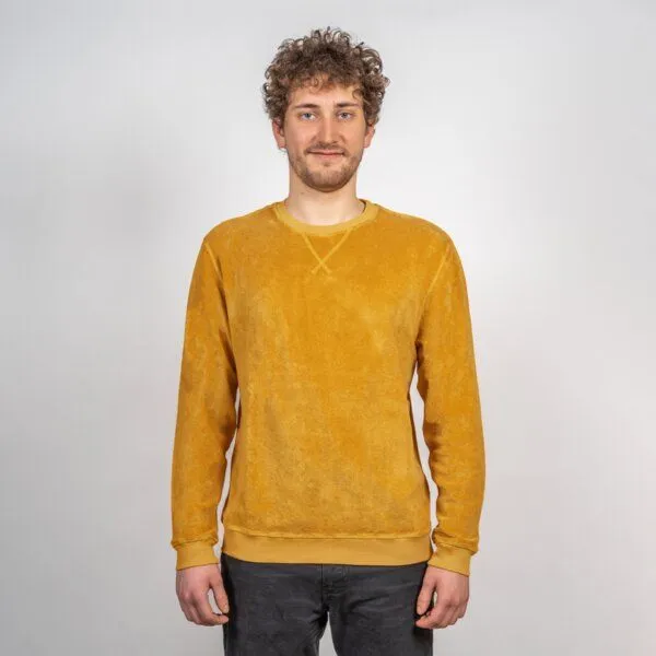 LANGBRETT LANGBRETT Frottee Sweater Männer, Curry (gelb), – Produktbild 1 von 4