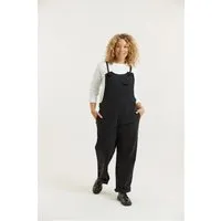 Flax and Loom Tencel Relaxed Fit Latzhose Modell: Lou-Barker, Schwarz, – Produktbild 1 von 1