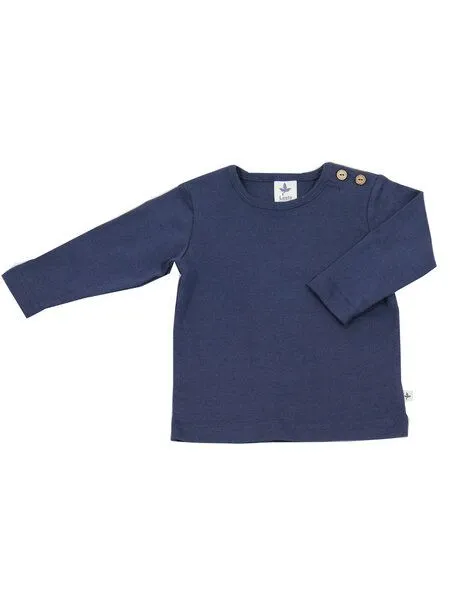 Leela Cotton Leela Cotton Baby Kinder Langarmshirt Bio-Baumwolle, Indigo, – Produktbild 4 von 4
