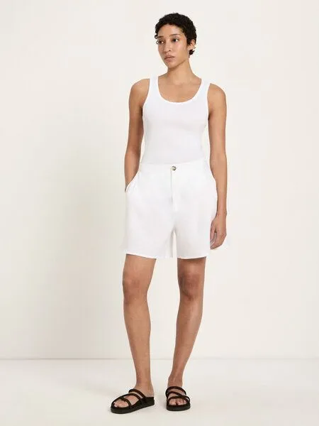 LANIUS LANIUS Shorts (GOTS) aus Bio-Leinen, Bright white, – Produktbild 2 von 4