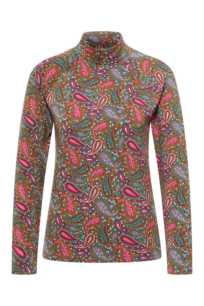 Tranquillo Jersey-Shirt Chiaraa aus EcoVero™-Viskose - paisley / M – Produktbild 1 von 3