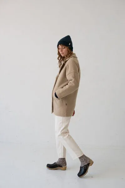 TIRALAHILACHA TIRALAHILACHA Tad Chunky Wool Coat, Beige, – Produktbild 3 von 4