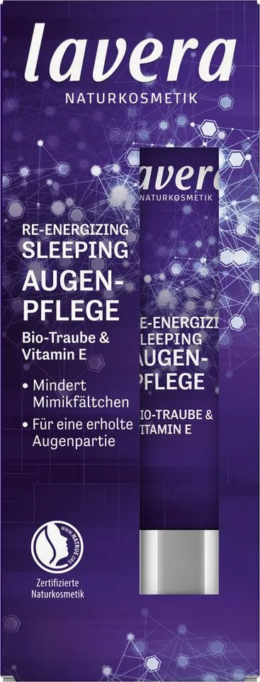 lavera lavera Augencreme Re-Energizing Sleeping Augenpflege – Produktbild 3 von 5