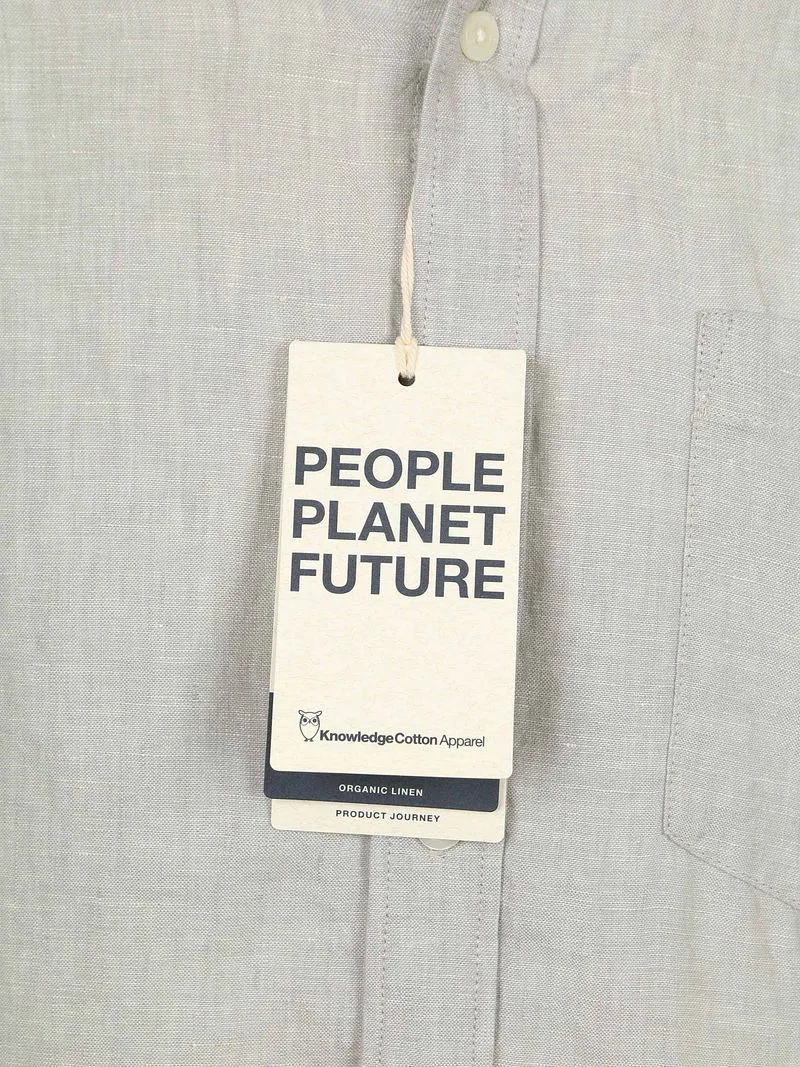 KnowledgeCotton Apparel Knowledge Cotton Apparel Shirt Grau - Größe XL, Grau, – Produktbild 5 von 5