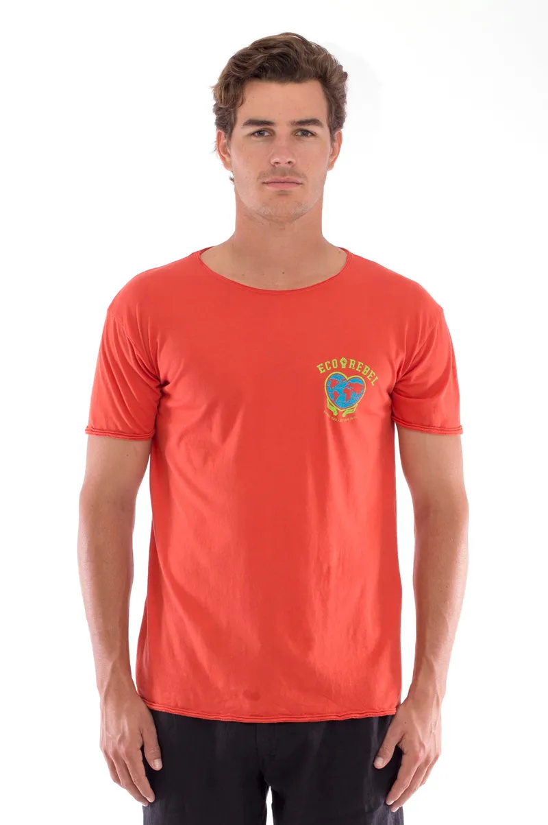 RAVENS VIEW IBIZA RAVENS VIEW IBIZA Herren vegan T-Shirt Eco Rebel Terracotta Orange, Dunkelorange, – Produktbild 1 von 1