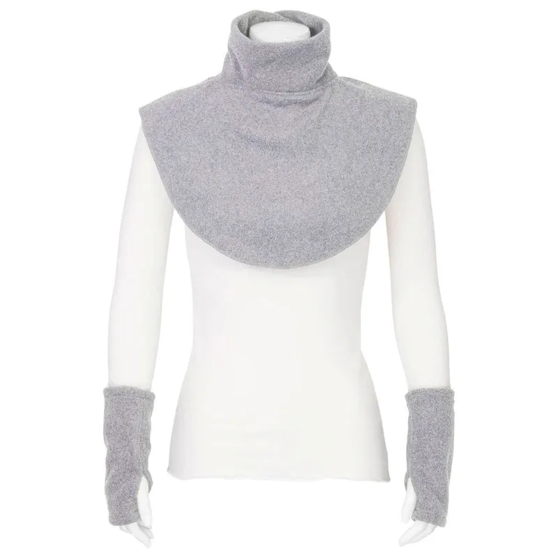 Hoppediz Hoppediz® Tragezubehör Fleece Schalkragen und Stulpen, Grau, – Produktbild 1 von 2