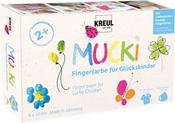 KREUL KREUL Fingerfarbe Kreul Mucki Fingerfarbe für Glückskinder 6er Set – Produktbild 1 von 1