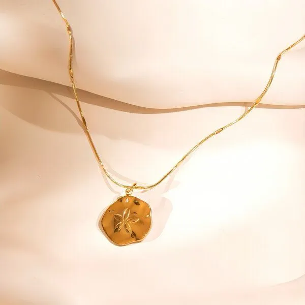 ELEKTROPULLI ELEKTROPULLI Kette 1mm schmal mit Anhänger, Set mit Ohrringen, Gold, – Produktbild 4 von 8