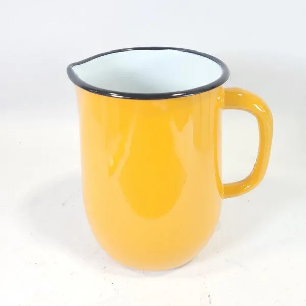 Moogoo Creative Africa Moogoo Creative Africa Karaffe 2,5 Liter | Emaille | hergestellt in der Ukraine | Fair Trade for Peace, Mustard, – Produktbild 1 von 3