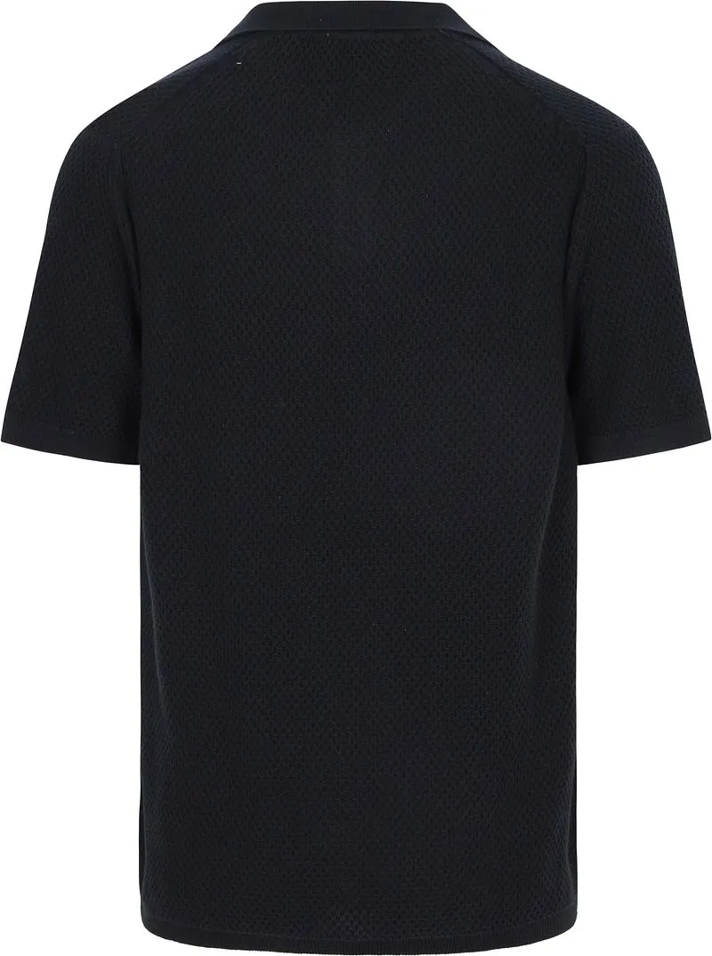KnowledgeCotton Apparel KnowledgeCotton Apparel Polo-Shirt aus Strick marineblau - Größe M, Blau, – Produktbild 1 von 4