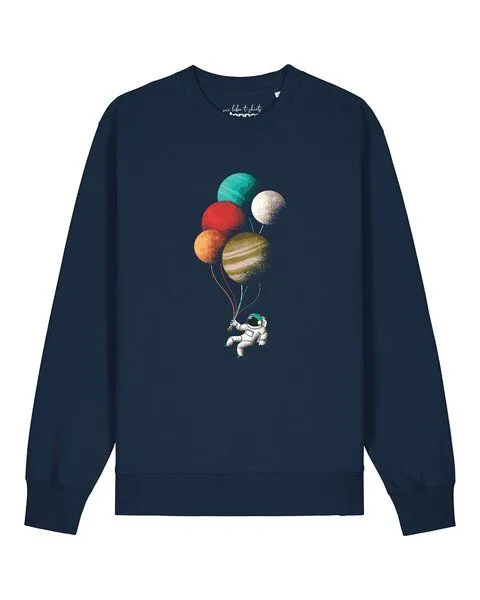 watapparel watapparel Sweatshirt Unisex Balloon Spaceman, French navy, – Produktbild 1 von 2