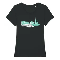 Spangeltangel Spangeltangel Damen T-Shirt „Opernplatz“, für Frauen, Stadt, bedruckt, Biobaumwolle – Produktbild 1 von 1