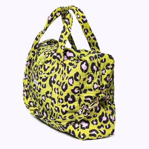 KIKOONI KIKOONI handgefertigte große Reisetasche TRAVELER BAG, Oh leo cosmic green, – Produktbild 3 von 4