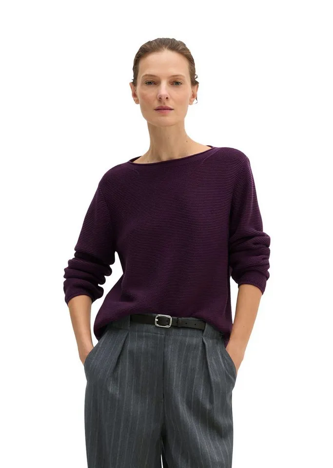 Marc O'Polo Marc O'Polo Strickpullover regular aus Organic Cotton, Rot, – Produktbild 1 von 5