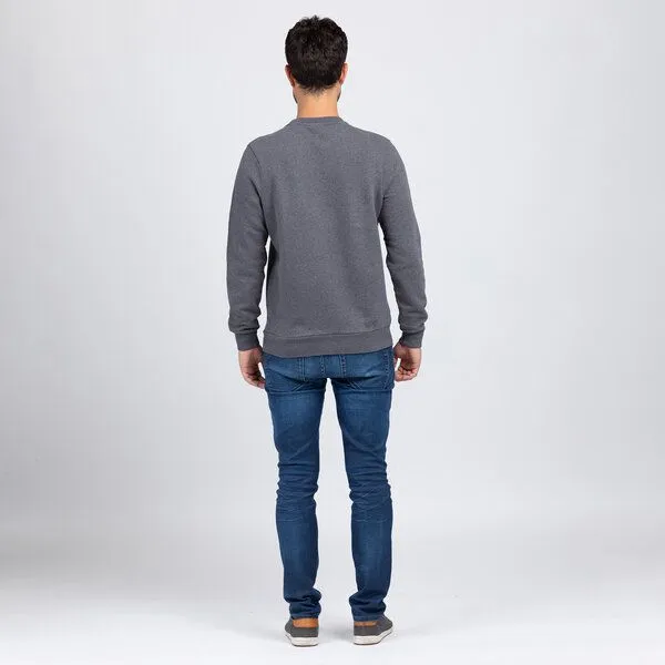 Lexi&Bö Lexi&Bö Herren Sweater, Mid grey melange (grau), – Produktbild 3 von 4